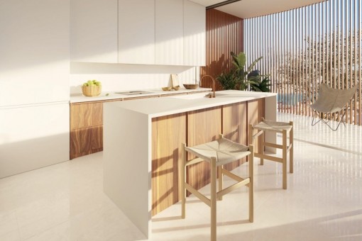 Moderne Küche mit Kochinsel